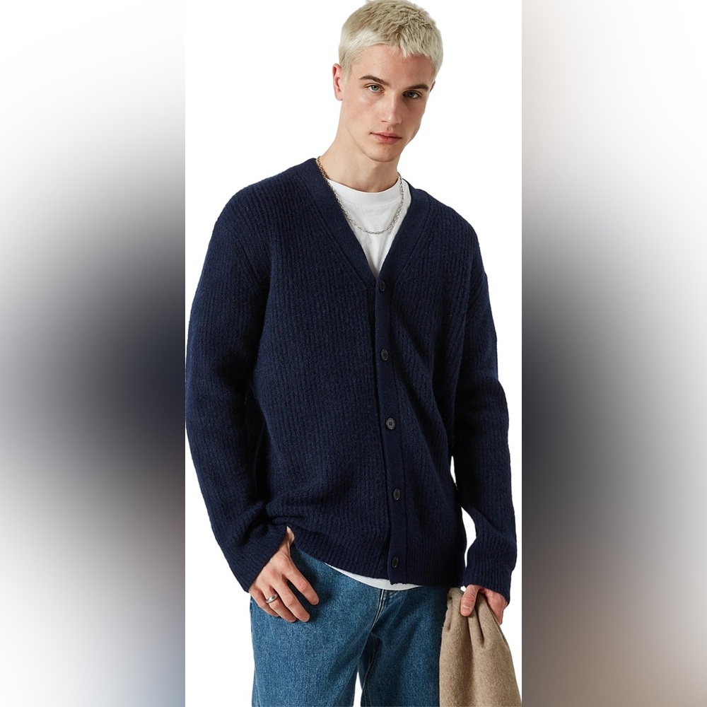 Minimum Navy “Vain” Cardigan